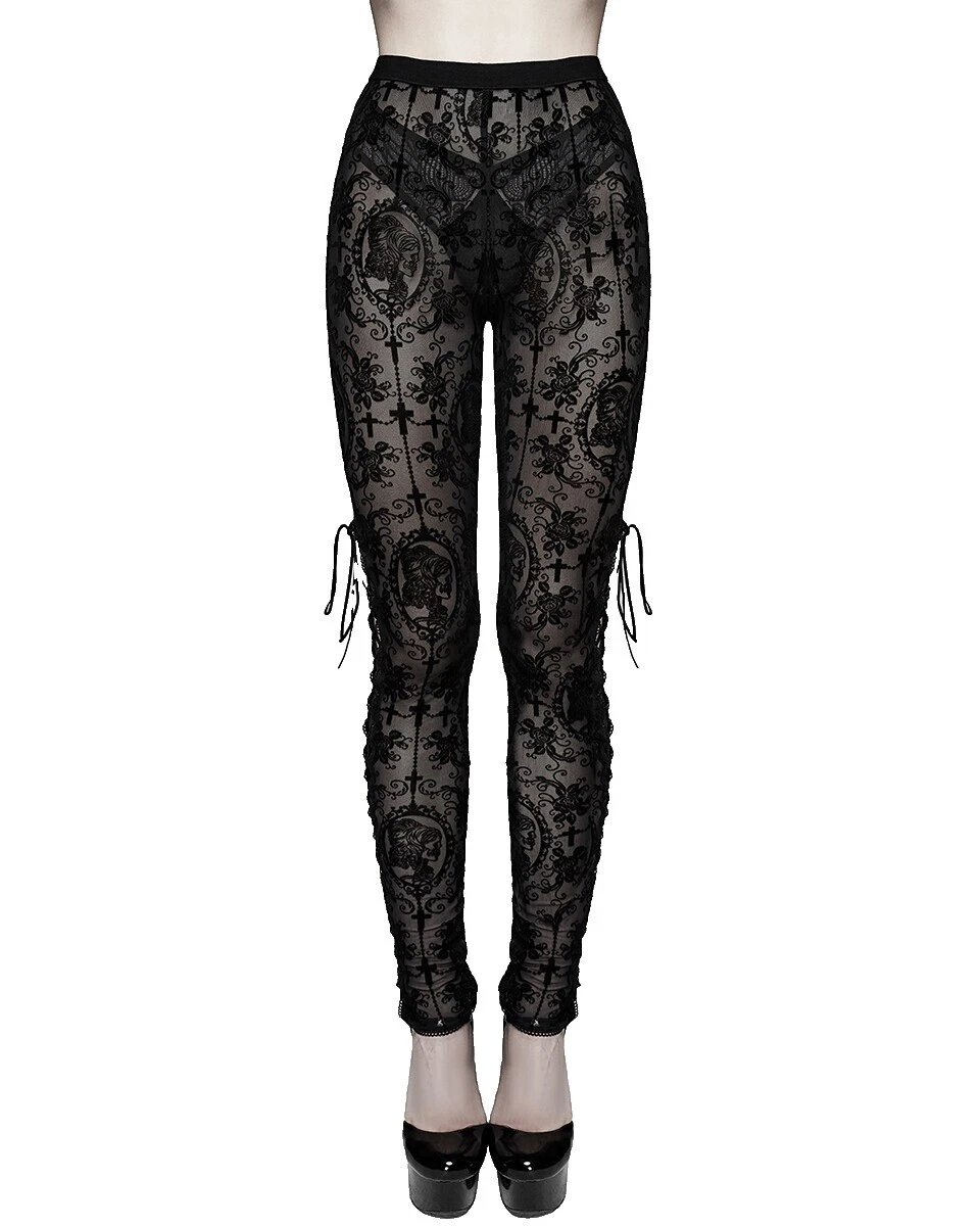 Lace Floral Polyester Leggings for Women