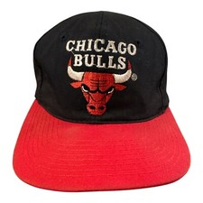 Vintage Chicago Bulls Plain Logo Snapback Hat Cap NBA Basketball Boys Youth 90s