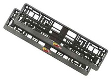 2X Europäische Kennzeichenrahmen Halter Carbon Look für Fiat Abarth Auto
