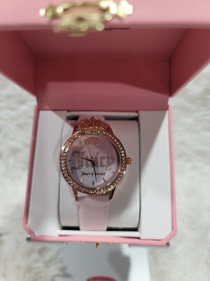 Juicy Couture Crystal Crown Rose Gold Toned watch Pink Bezel  display picture 2