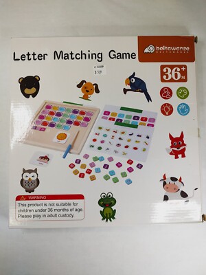 Letter Matching Game Magnetic Alphabet Maze Preschooler Kindergarten Toys 36M+