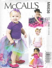 Girl's Tutu Skirt Ruffle Shorts Dress Up Costume Sewing Pattern UNCUT Size 1-4