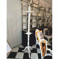 Casa Padrino Landhausstil GarderobenstäNder Weiß H. 200 Cm - Garderoben MöBel