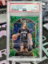 2020-21 Panini Select Cole Anthony #75 Green Disco 1/5 PSA 9 RC!