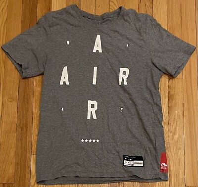 Nike Men's Air Brand MARK 2 - Grey T-Shirt 806962-091 Size LARGE L Free Shipping