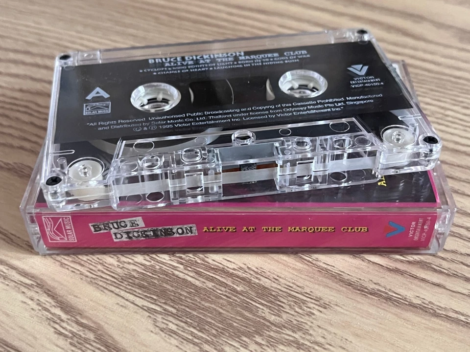 Bruce Dickinson Alive At The Marquee Club Cassette Tape (Solar TH 1995) Heavy 90 Foto 2 de 3