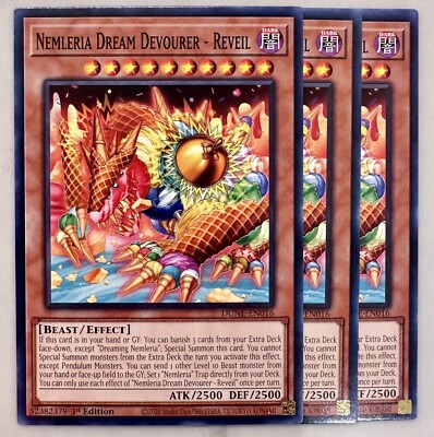 Yugioh! 3x Nemleria Dream Devourer - Reveil DUNE-EN016 Common 1st Ed NM | eBay Yugioh! 3x Nemleria Dream Devourer - Reveil DUNE-EN016 Common 1st Ed NM | eBay