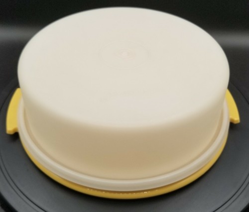 Portatorte vintage Tupperware base oro raccolta 719 e coperchio 720 - Foto 2 di 7