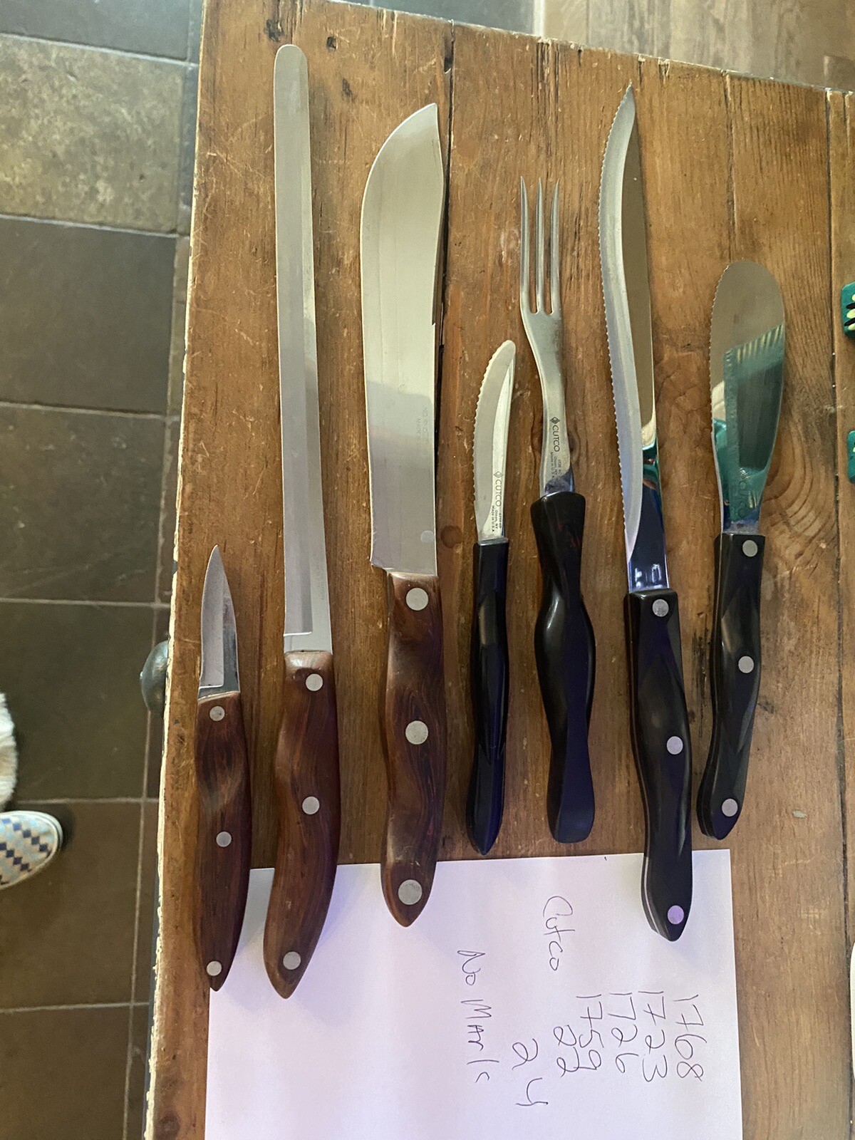 Lot of 6 Vintage Cutco Knives w cake Cutter 22, 24 and 1700 numbers eBay