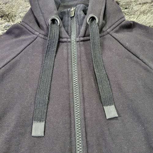 Felpa con cappuccio Athleta donna 2XS nera foderata in pile foro pollice outdoor full zip difetti - Foto 13 di 22