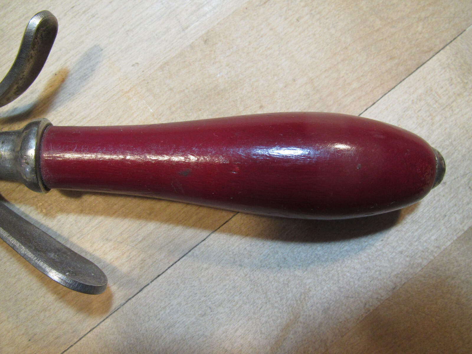 Vintage 1920's Dover #20 nickel plated brass ice cream scoop-red handle-excond