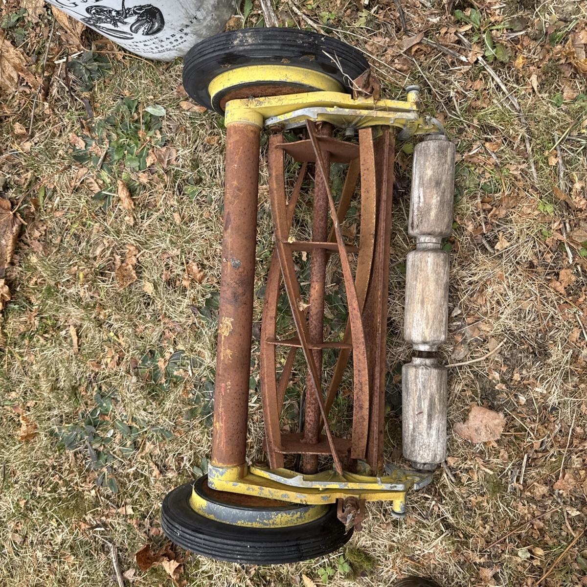 VTG 1960's Clemson Brothers Manual Push Lawn Mower No Handle