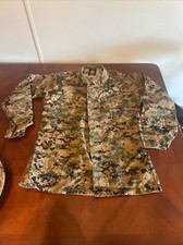 US Marine Corps Blouse Woodland Marpat Camouflage MCCUU Mens Size Small-Long