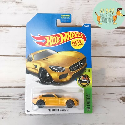 2017 Hot Wheels '15 Mercedes-AMG GT Yellow #256 HW Exotics 2/10