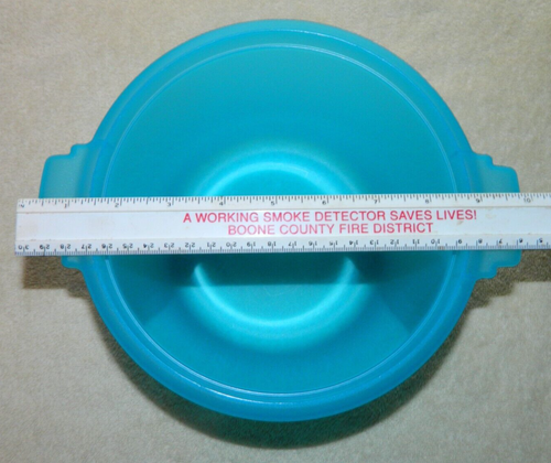3 Piece 2.2L Teal Tupperware 6451 Microwave Rice Vegetable Maker Steamer Cooker - Picture 7 of 8