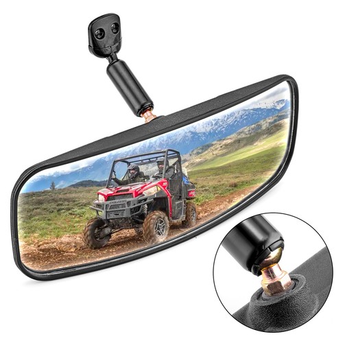 Specchietti Retrovisori Laterali Per Polaris Ranger 500/570/900 - Set Di 2, Design Break-Away, Regolabili, Colore Nero