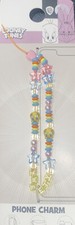 Looney Tunes Tweety Phone Charm Wrist Strap Beaded Keyring Bag New