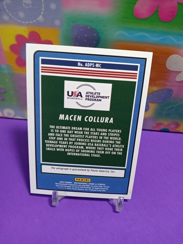 2023 Panini USA Stars & Stripes Macen Collura Auto ADPS-MC - Picture 4 of 6