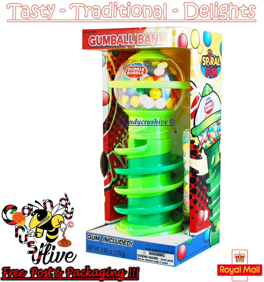 Gumball Vending Machine Gum Dispenser Toy Fun 80g Bubble Gum Included