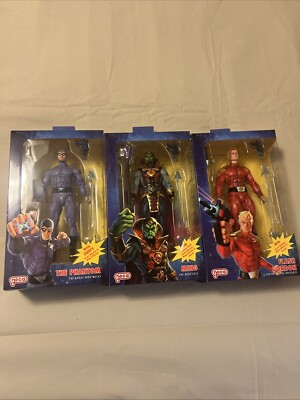 NECA Defenders Of The Earth The Phantom Flash Gordon Ming The Merciless SET OF 3