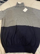 Brunello Cucinelli Men's Wool Cashmere Turtleneck Sz 54 MWT 2450