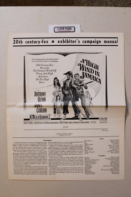 A High Wind in Jamaica (1965) pressbook