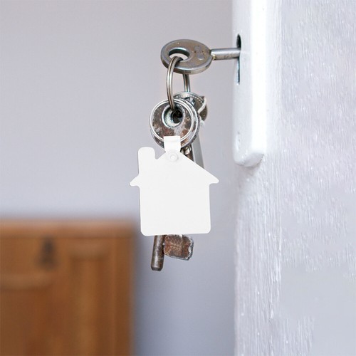 8pcs Sublimation Blanks Keychain Blanks Unfinished House Shaped - Picture 5 of 12