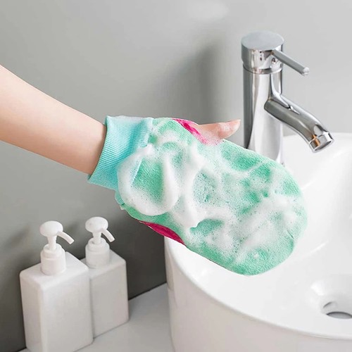 1Pc Shower Spa Exfoliator Double Sided Bath Glove Body Cleansing Scrub Mitt `uk - Picture 5 of 16