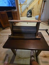 antique wooden clothes wringer