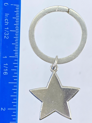 TIFFANY & Co 2000 STERLING SILVER STAR KEY CHAIN ~ 2.25