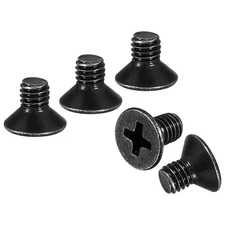 M4-0.7x6 Flat Head Machine Screws -100pcs -304 Stainless Steel -Black