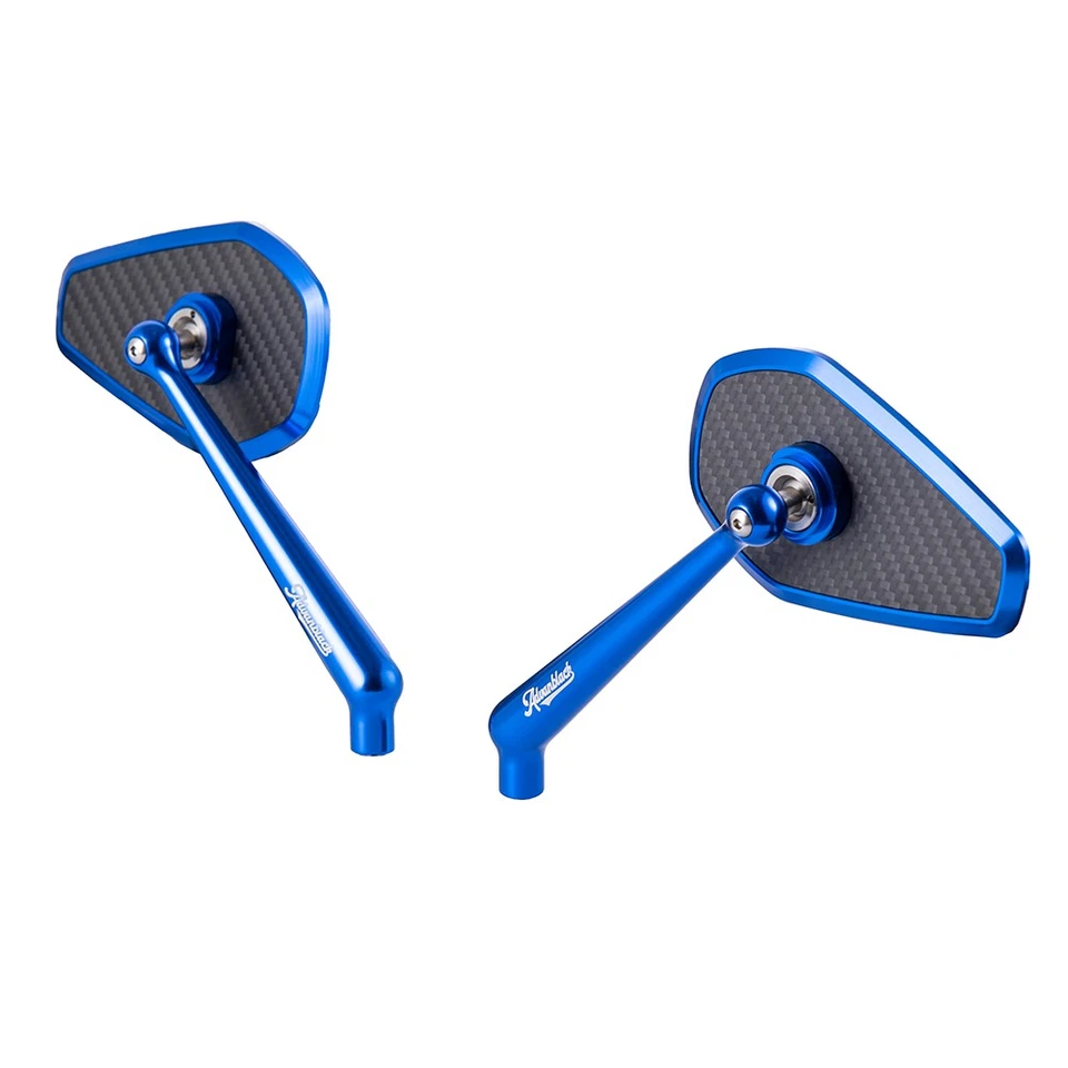 Espejos retrovisores Blue Axion Performance Style para Harley Road Street Softail Foto 3 de 4