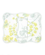 NWT D Porthault Glycine Wisteria Cotton Matte Sateen 4 Pc Breakfast Set For 2ppl