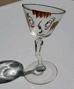 Vintage 1950's Bendy Glass Drunk Blonde  Male Handpainted 