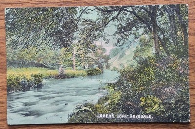 1911 Liebhaber springen Dovedale Derbyshire farbig getönte Postkarte nach Thringstone