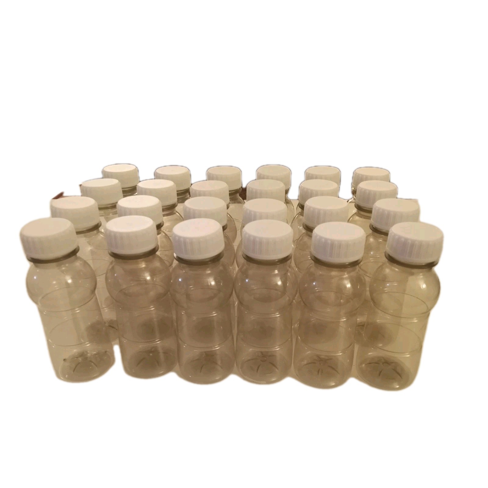 Lot of 24 Bottles 8 oz Plastic Smokey Colored Storage Liquid Powder Nuts Crafts