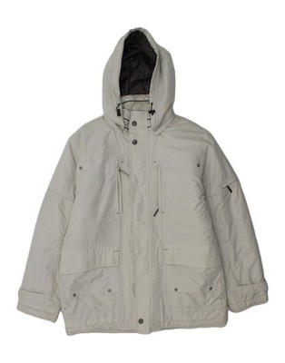 KLEPPER Mens Hooded Windbreaker Jacket IT 50 Large Grey Polyester DX37