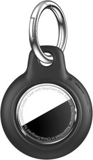 Upgrade 1 2 4 Pack IPX8 Waterproof for Airtag Holder, Air Tag B1-Black
