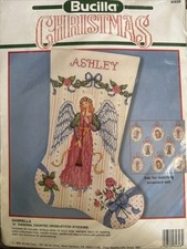 Bucilla Christmas "Gabriella" Counted Cross Stitch Stocking Kit 82828 Angel