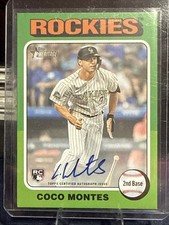 2024 Topps Heritage Coco Montes Autograph Rookie Card #ROA. rookie card picture