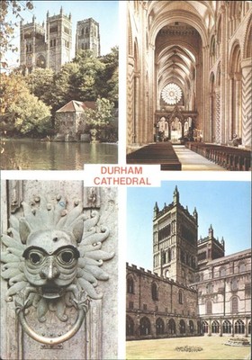 Durham Cathedral England Multi-View Vintage Postkarte Judges Ltd