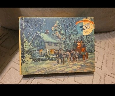 Vintage 1950s Built-Rite Leading American Artists Picture Puzzle - Winter...
