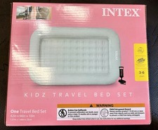 Colchón de viaje para niños pequeños Intex de 10" - verde menta claro: cama inflable