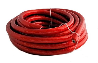 IMC Audio 1/0 Gauge CCA Power Red Wire Cable (5ft Red) Battery Cable Wire, Autom