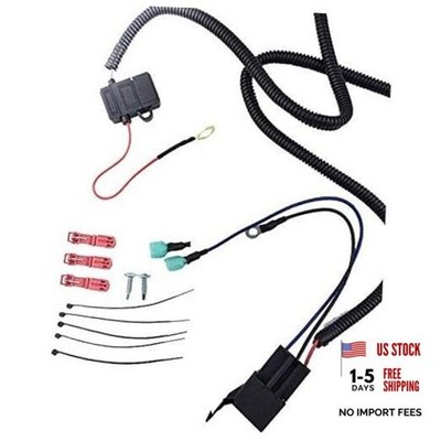 4-Headlight Harness - Small - Black - Compatible with Chevy & GMC