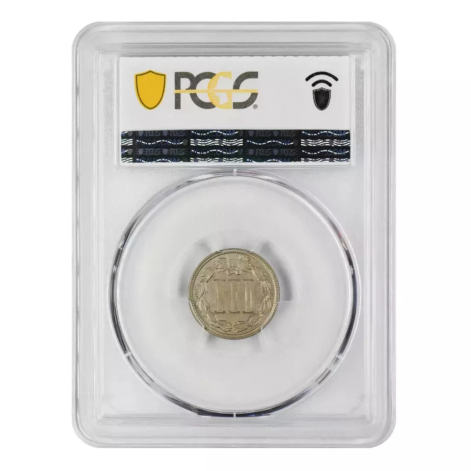 1881 Three Cent Nickel PCGS AU-53 CAC - Image 4 of 4