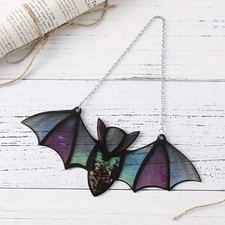 Vibrant Bat Window Hanging Suncatcher For Halloween Festivities