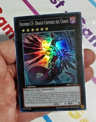 Yu-Gi-Oh! NUMMER C5: CHIMÄRE DRACHE DES CHAOS DRLG-IT043 SUPER RARE NEU 1ED