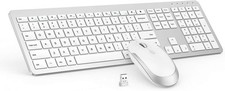 Wireless Keyboard and Mouse Combo - Full Size Slim Thin Wireless Keyboard