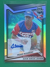 2022 Panini Elite Extra Prime Numbers Signatures #184 Juan Angel Javier /185